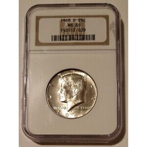 1968 D Kennedy Half Dollar MS65 NGC